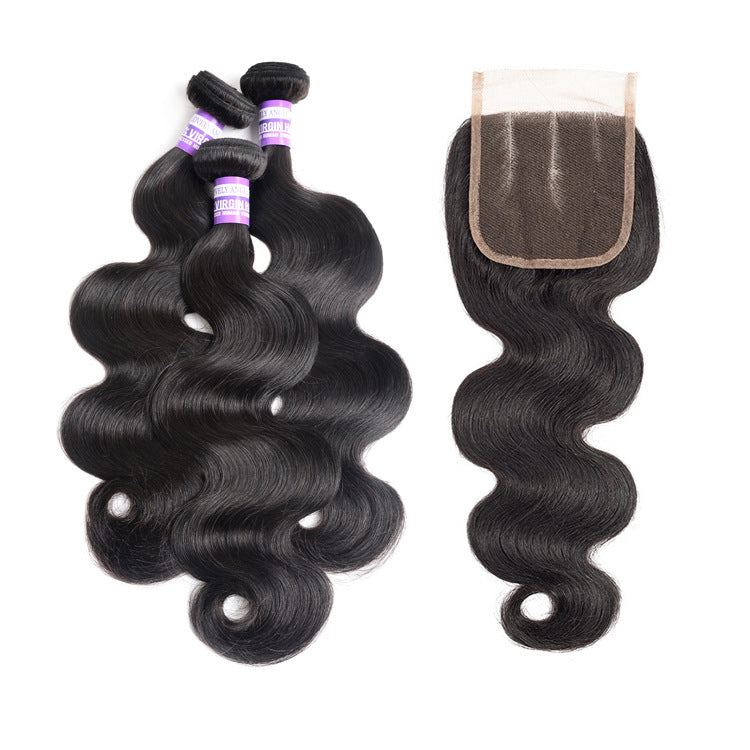 Brazilian Body Wave Human Hair Bundles with closure - By Hive