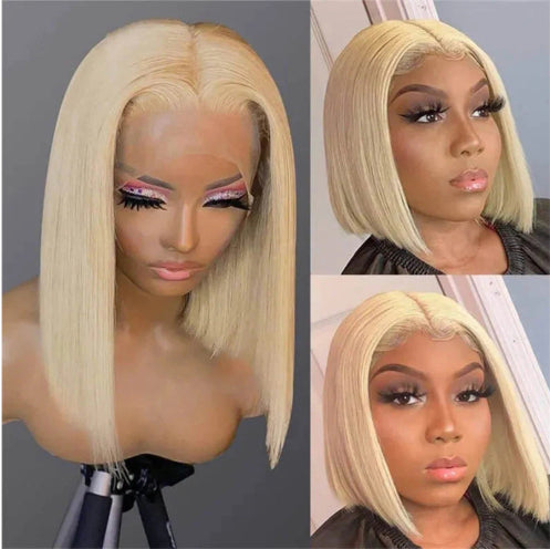 Blonde Bob Wig Short Straight Human Hair - By Hive