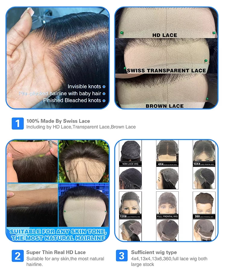 6x4 Raw Hair Transparent Lace Front Pre-Plucked Bleached Knots - By Hive